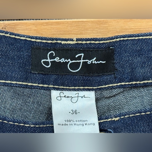 Vintage Y2K SEAN JOHN Long Baggy Carpenter Denim Shorts, Men's Waist Size 36 - Picture 4 of 13